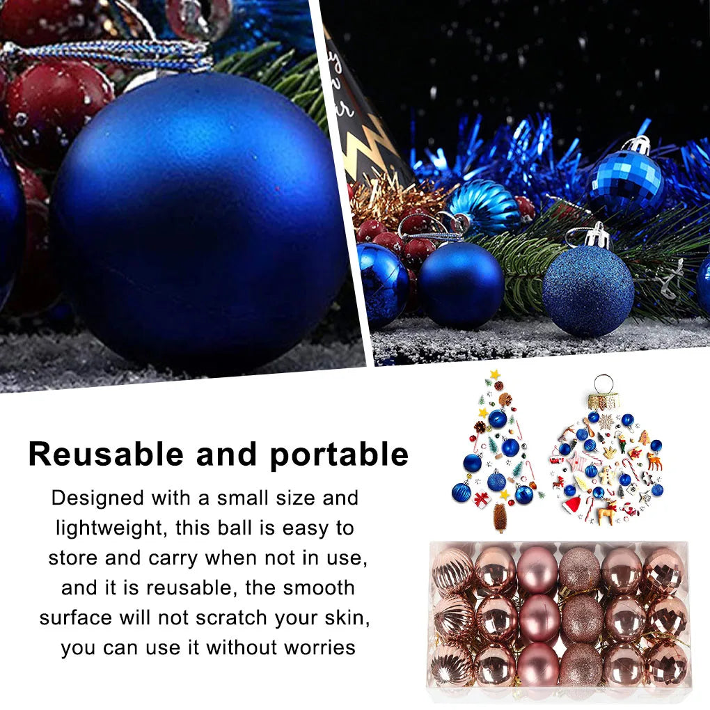 36 Pcs Rose Gold Shatterproof Christmas Ball Ornaments - Image 6