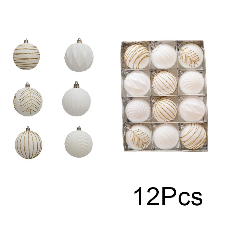 12pcs Velvet Wine Red Christmas Ball Ornaments - Image 8
