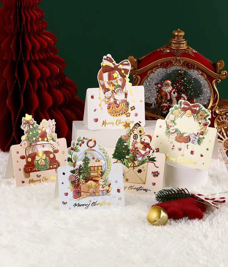 6-Pack Gold Foil Merry Christmas Cards Set - Image 37