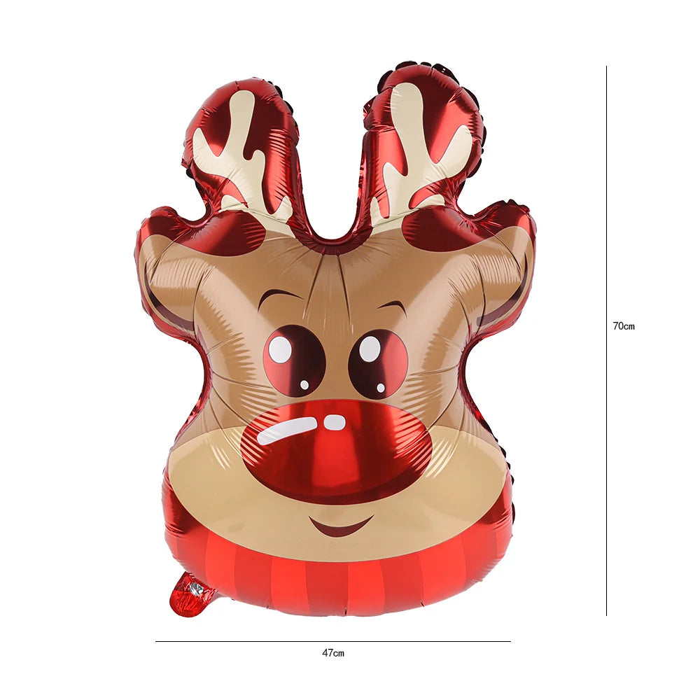 Large Santa & Snowman Foil Balloons for Christmas - Image 2