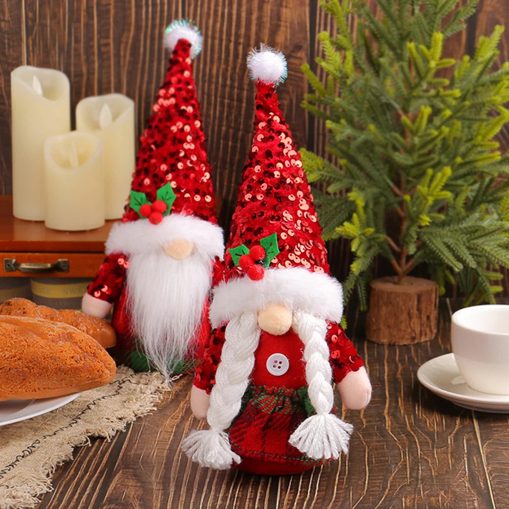 Festive Red Sequin Gnome Hat Ornament - Image 18