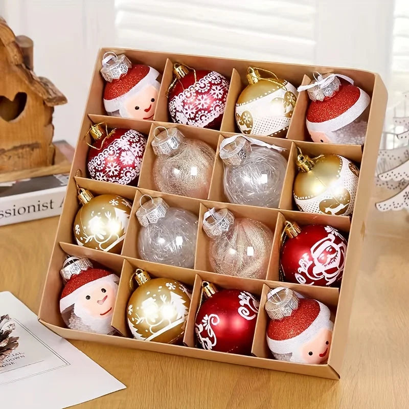 16-Piece Festive Christmas Tree Ball Ornaments - Image 3