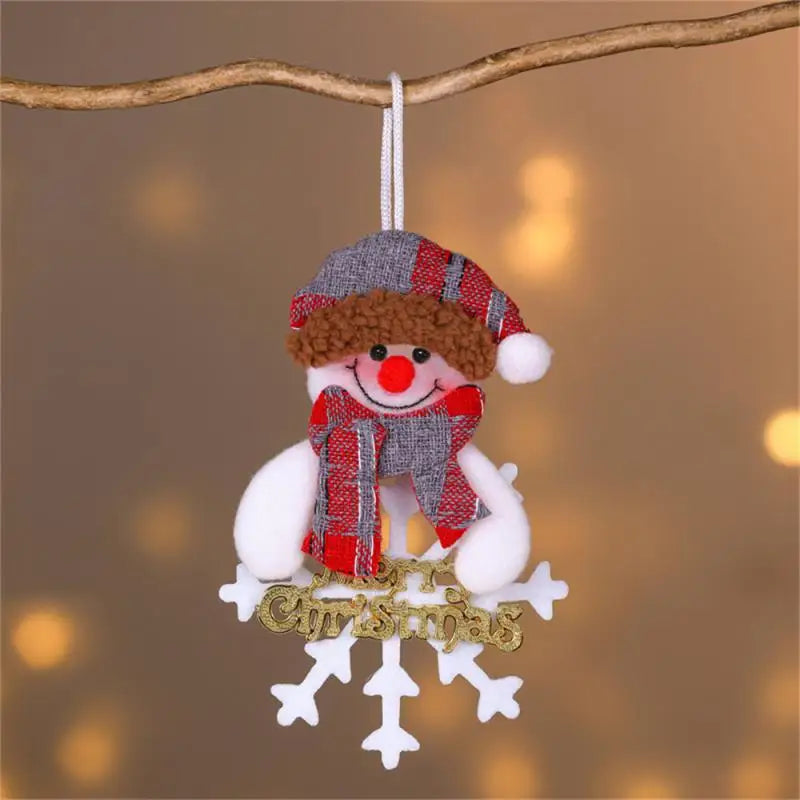 Festive Plush Santa, Snowman & Elk Ornaments - Image 5