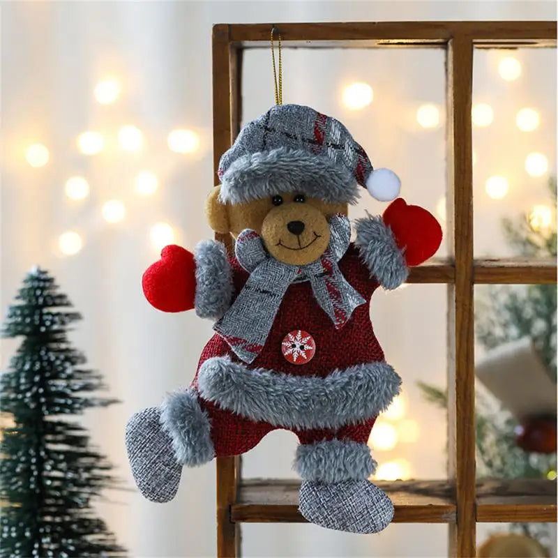 Festive Plush Santa, Snowman & Elk Ornaments - Image 18