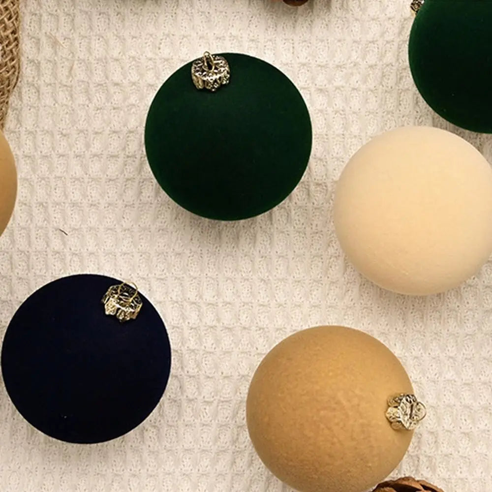 12pcs Velvet Shatterproof Christmas Ball Ornaments - Image 22