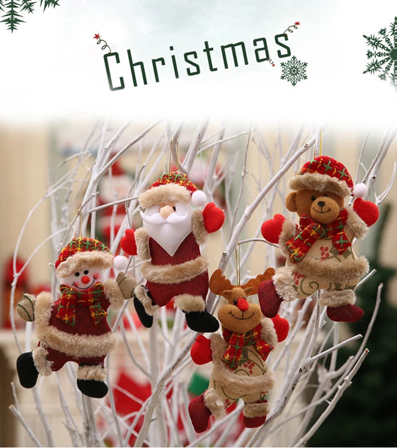 4pcs Festive Christmas Tree Doll Ornaments - Image 12