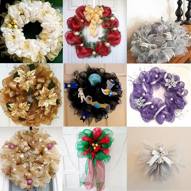 Gorgeous Gold & Silver Mesh Christmas Ribbons - Image 13
