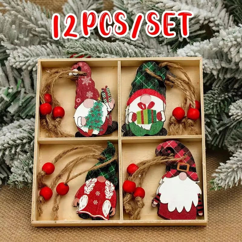 Charming Wooden Gnome Ornaments for Christmas Cheer - Image 28