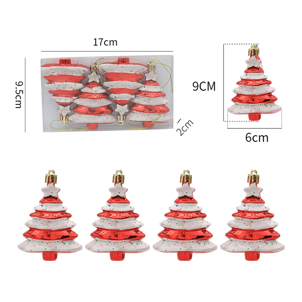 Festive Red & Gold Candy Cane Tree Ornaments - Image 10