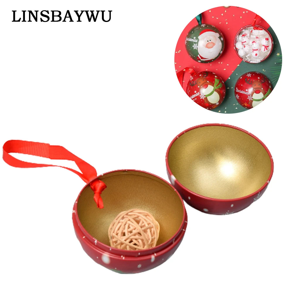 Festive Round Candy Box for Holiday Treats