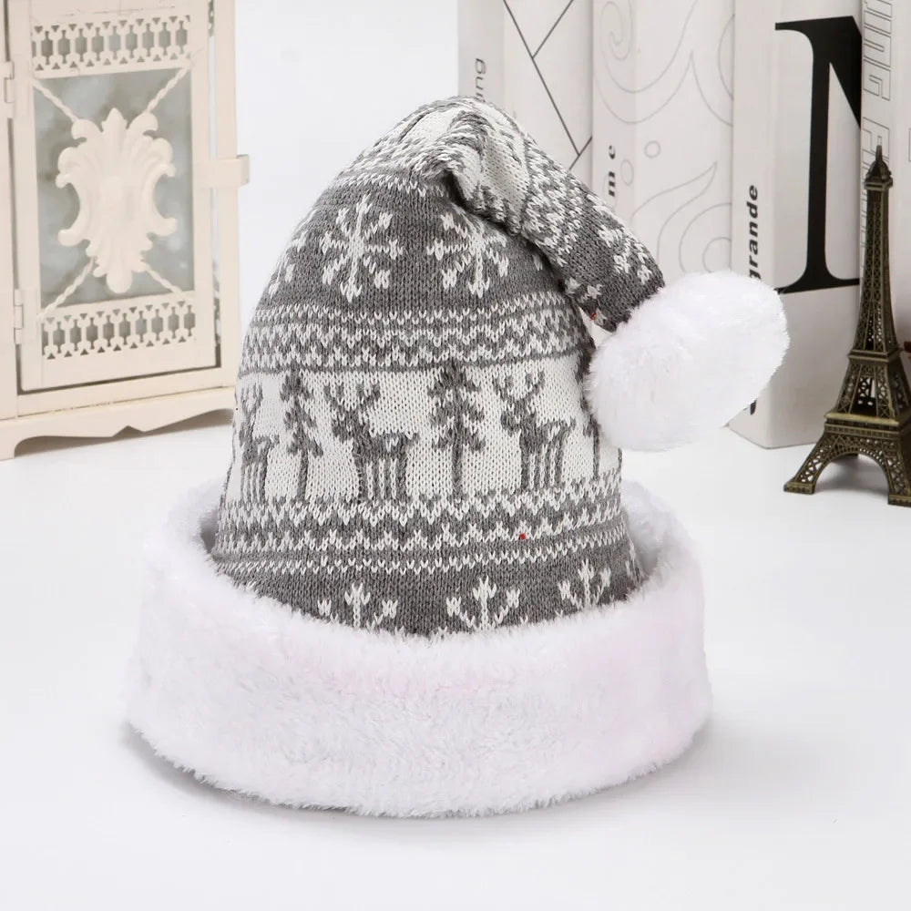 Cozy Velvet Christmas Elk Hat for Winter Cheer - Image 4