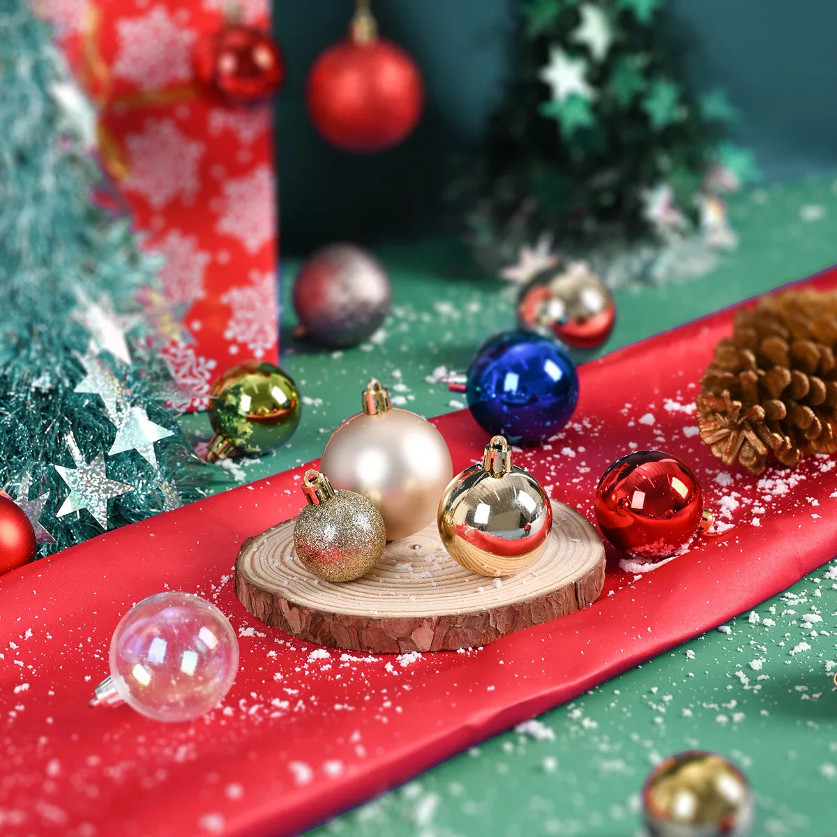 24 Pcs Shatterproof Christmas Tree Ball Ornaments - Image 11