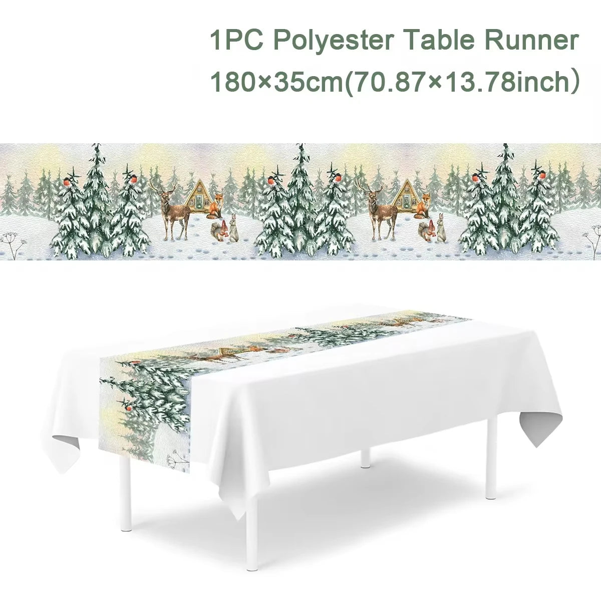 Festive Christmas Table Runner for Holiday Cheer - Image 2
