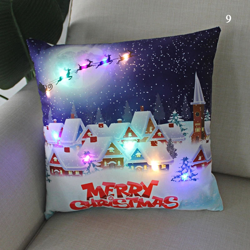 Christmas Santa LED Cushion Cover for Holiday Cheer - Image 8