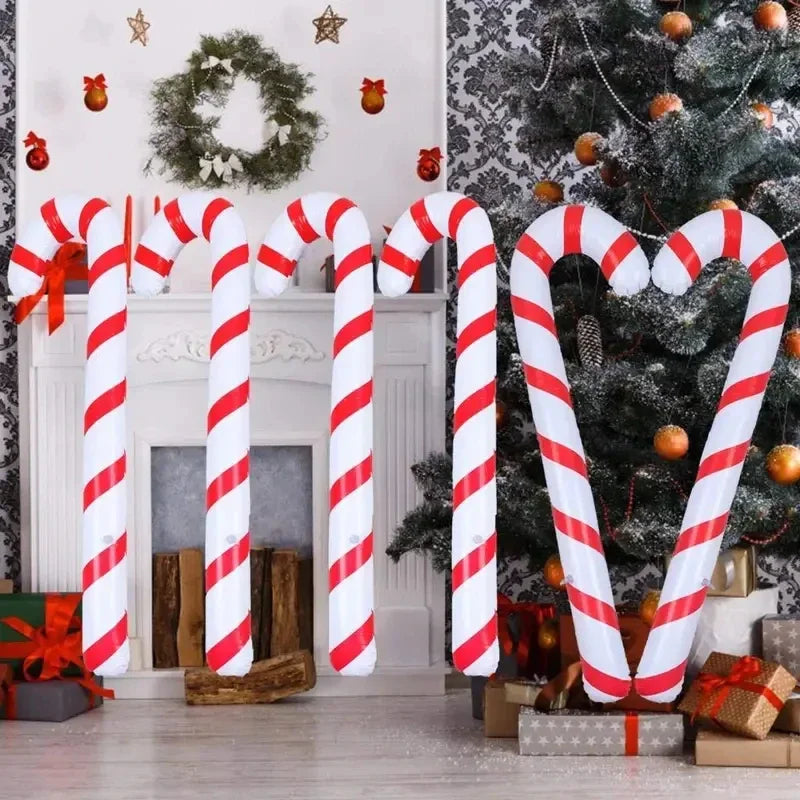 Festive Candy Cane Inflatable Ornaments for Christmas - Image 22