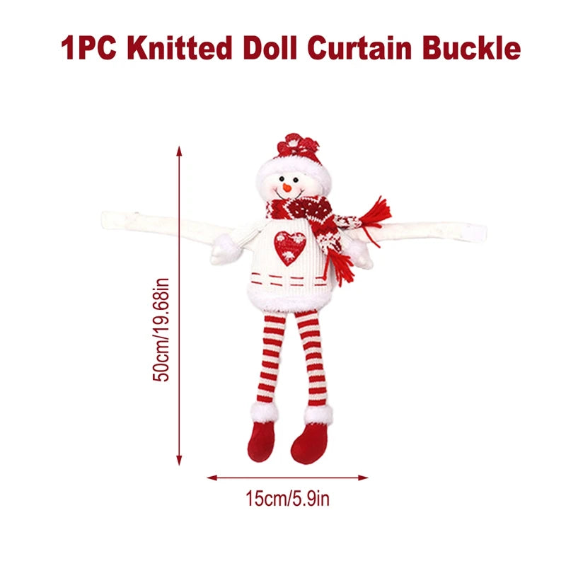 Festive Santa Elk Christmas Curtain Buckle Ornament - Image 14