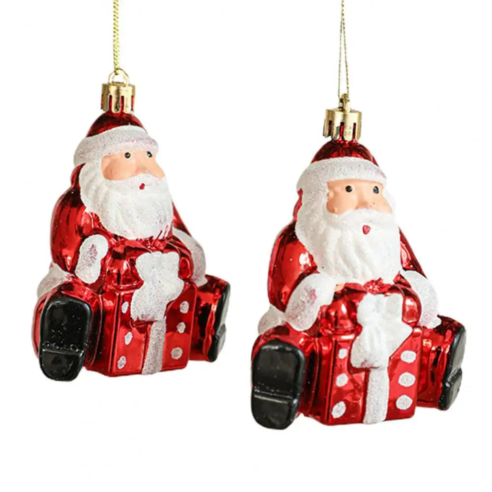 Charming Santa Mushroom Donut Tree Ornaments - 2 Pack - Image 20