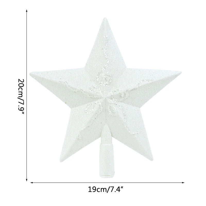 Glittery Christmas Tree Top Star Ornament - Image 22