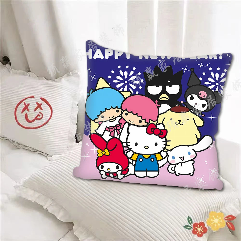 Festive Hello Kitty Pillow Cover for Christmas Cheer - Image 4