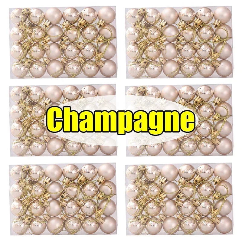 144 Mini Electroplated Christmas Ball Ornaments - Image 6