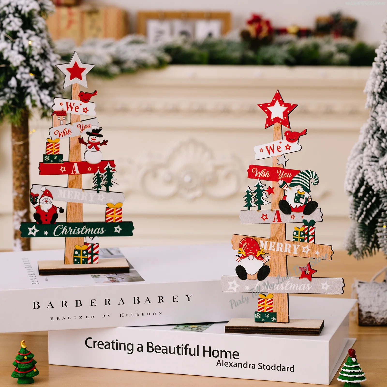 Charming DIY Santa Claus Wooden Christmas Plaque - Image 3