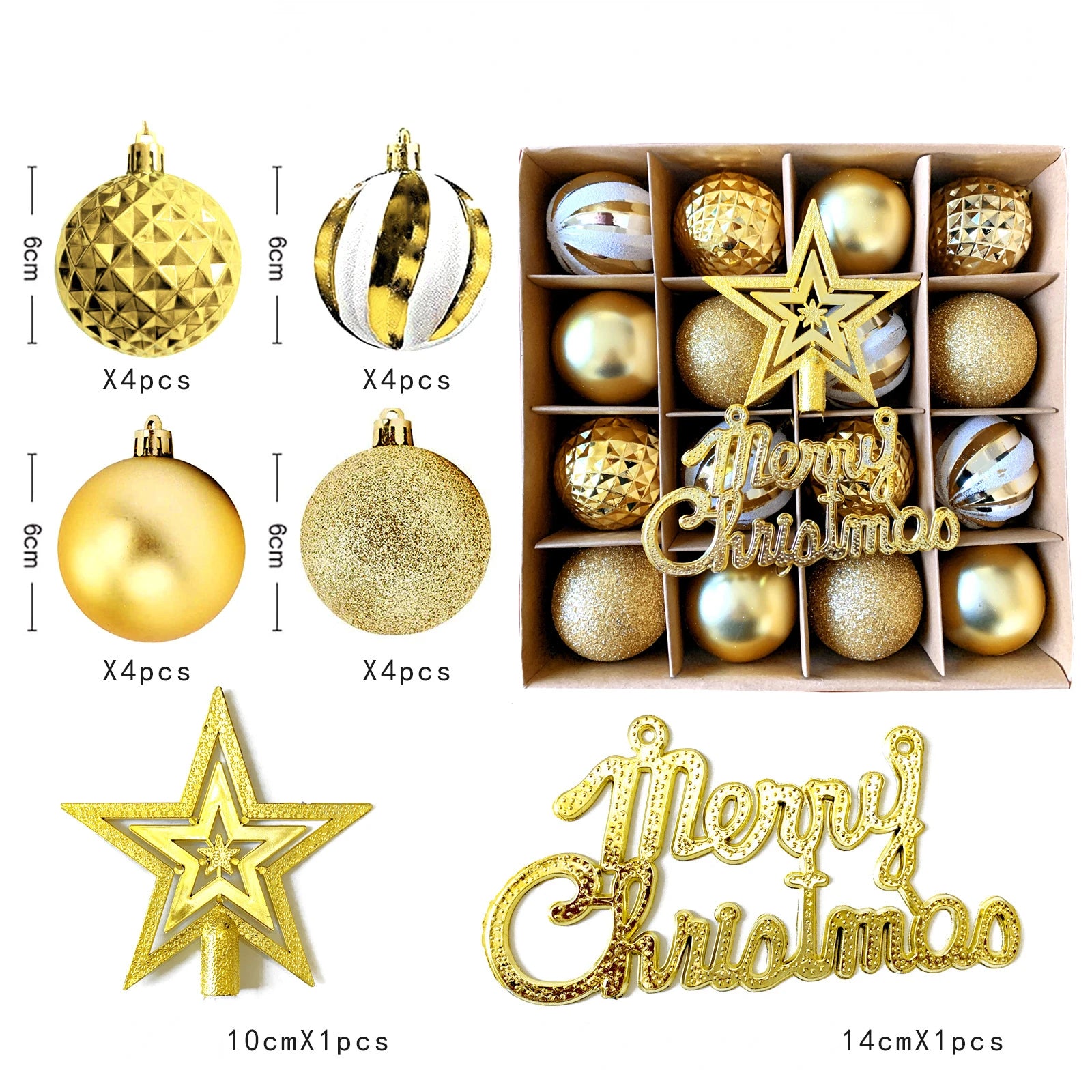Festive 6cm Christmas Tree Ball Ornaments - Image 13