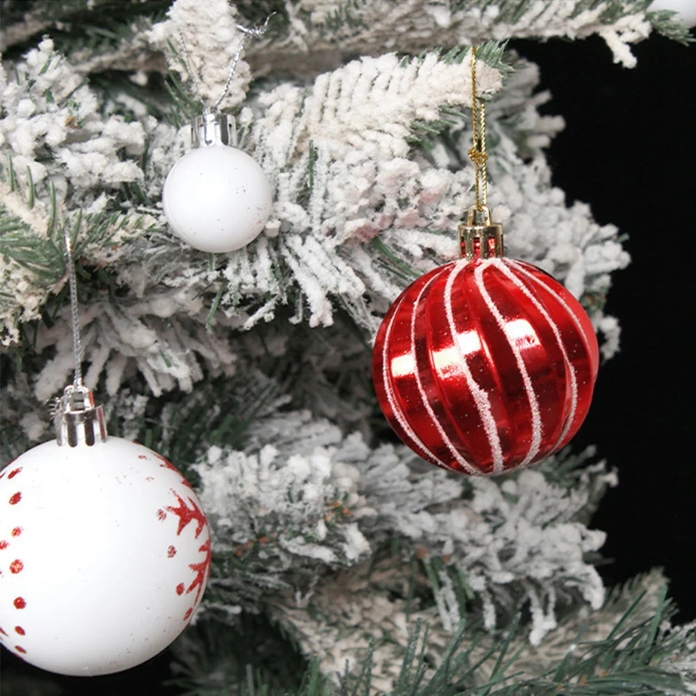42 Shatterproof Glitter Christmas Ball Ornaments Set - Image 7