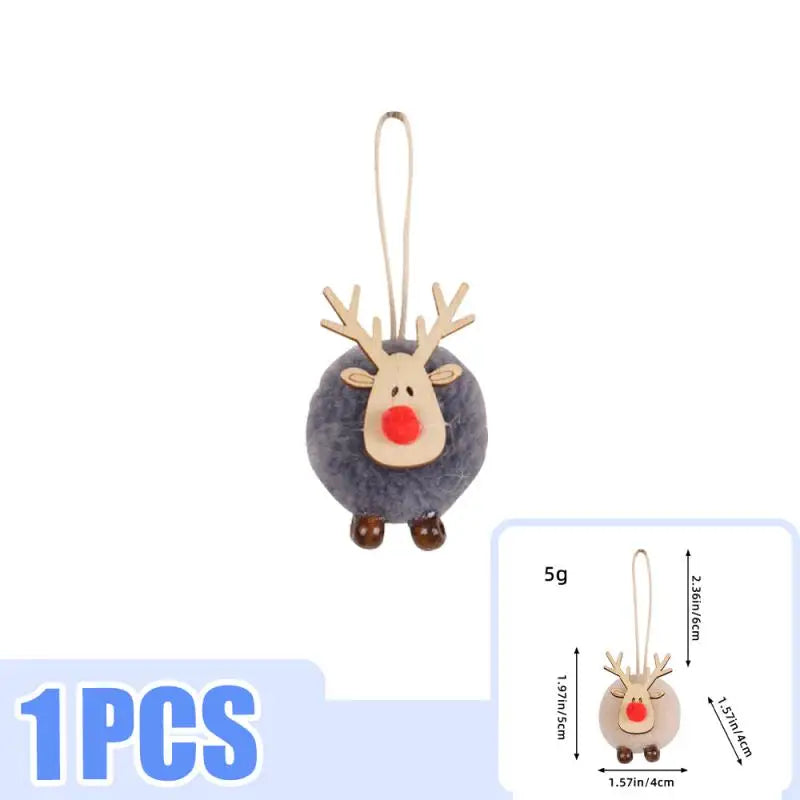 Charming Fawn Fur Ball Elk Ornament for Christmas - Image 19