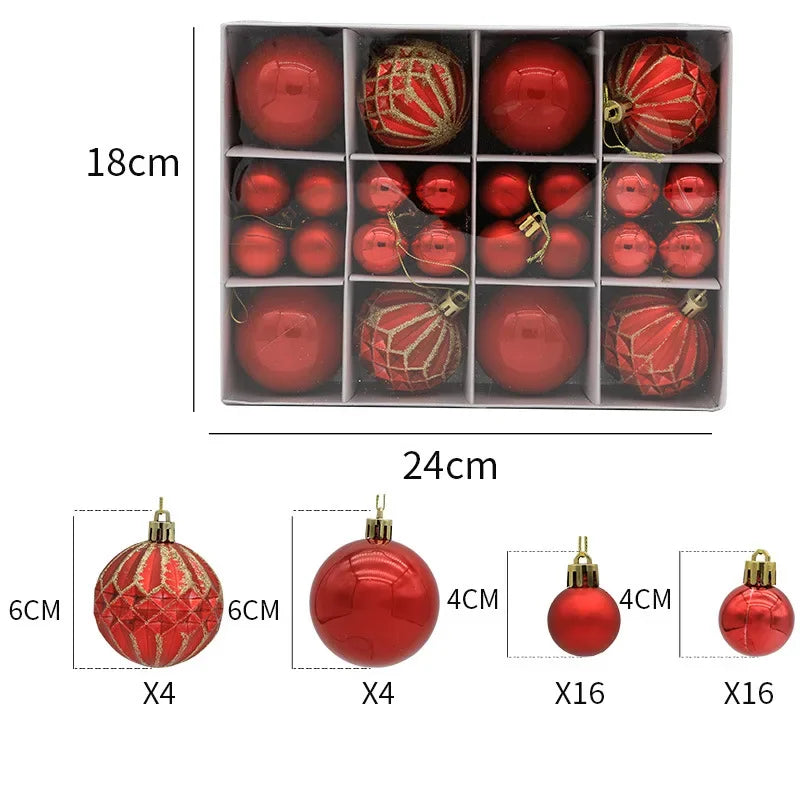 40pcs Festive Christmas Tree Ball Ornaments - Image 18