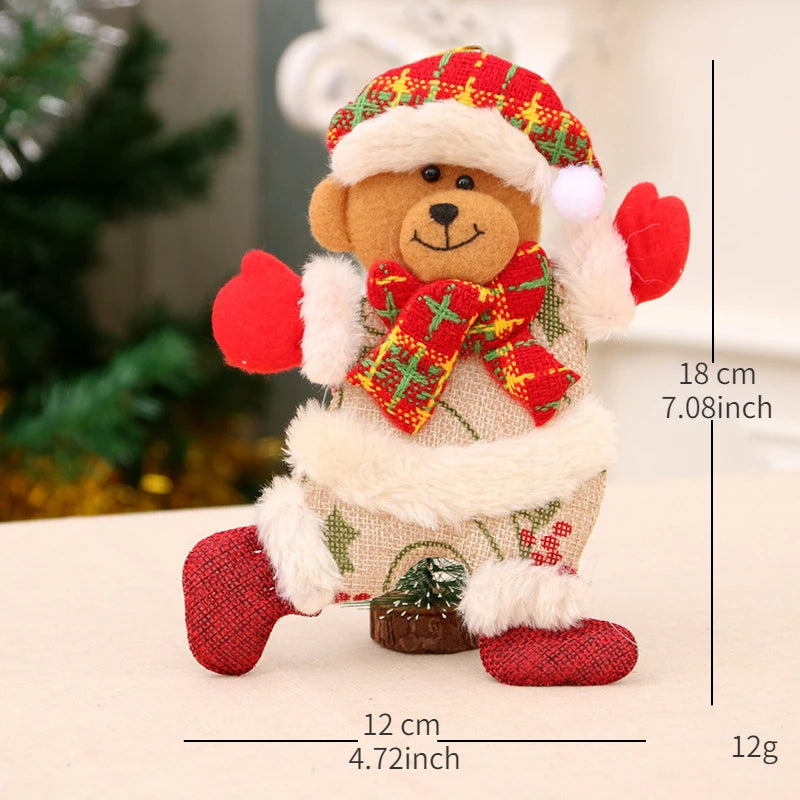 Charming Pink Christmas Doll & Animal Ornaments - Image 12