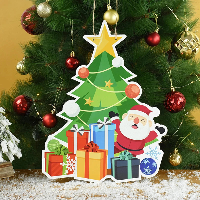 Festive Santa Claus Door Sign & Tree Decor - Image 19