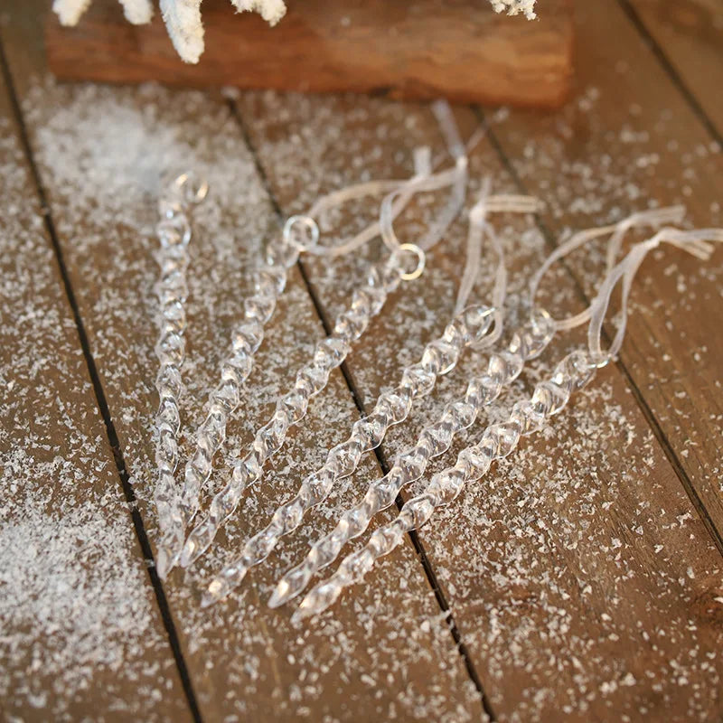 Charming Clear Acrylic Snowflake Icicle Ornaments - Image 8