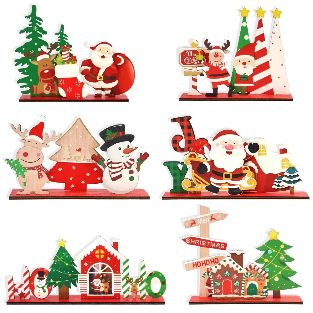 Charming Christmas Wooden Ornaments for Festive Decor - Image 5