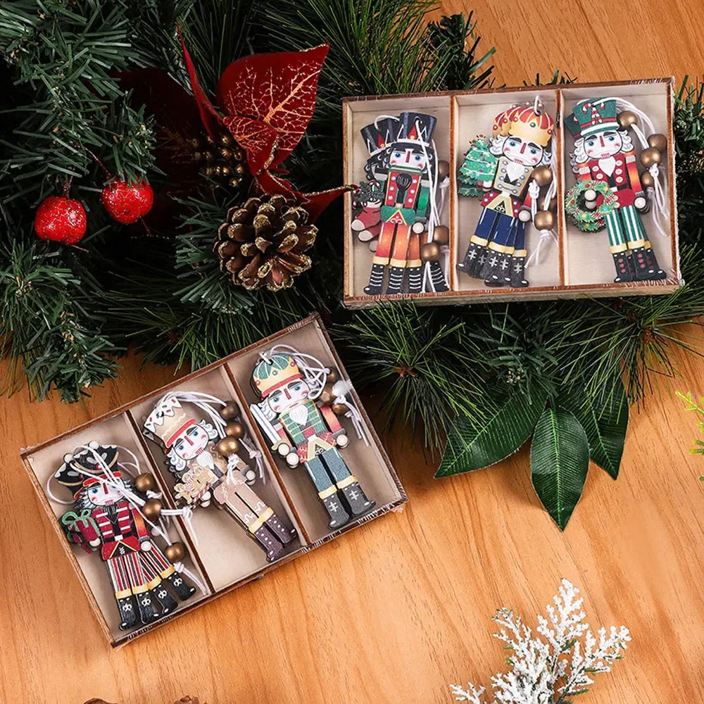Charming 9pcs Nutcracker Soldier Christmas Ornaments