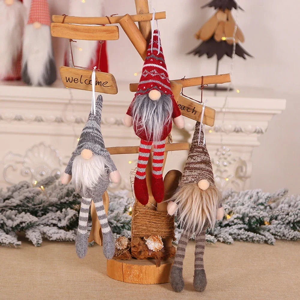 Charming Gnome Santa Doll for Christmas Tree Decor - Image 15