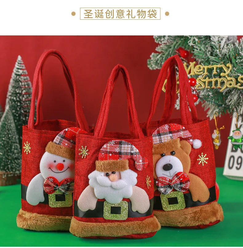 Festive Xmas Gift Bags: Santa, Snowman & Friends - Image 5