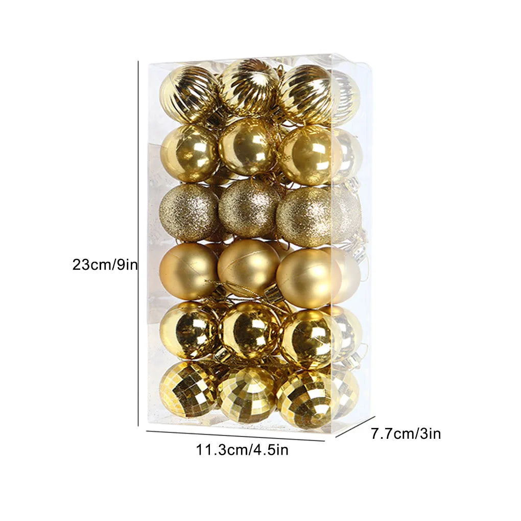 36 Pcs Rose Gold Shatterproof Christmas Ball Ornaments - Image 17