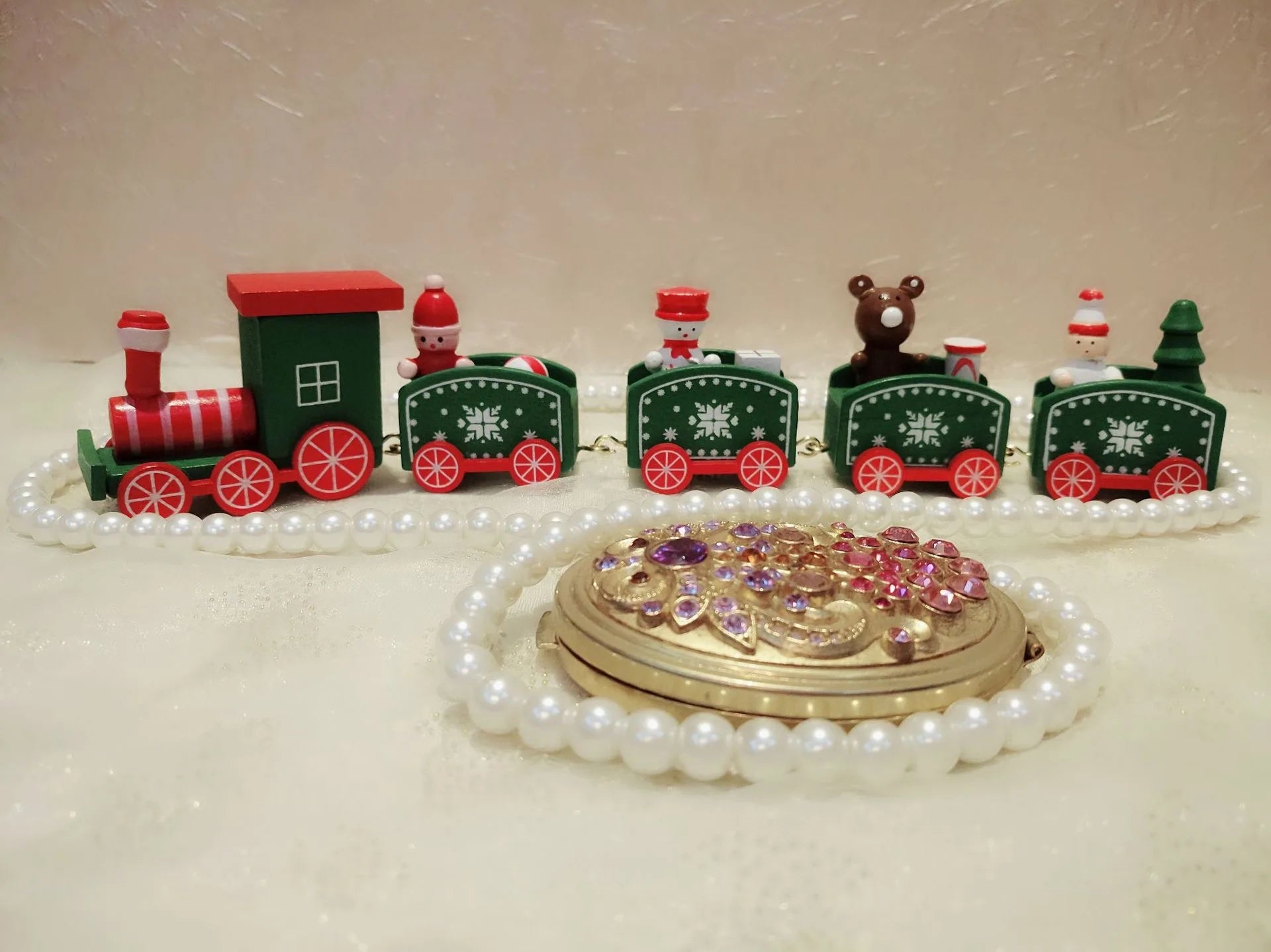 Charming Plastic Christmas Train Ornament Decoration - Image 10