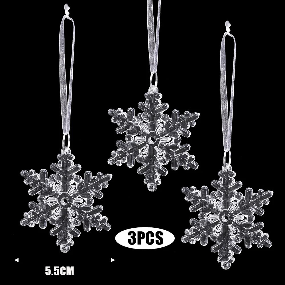 Charming Clear Acrylic Snowflake Icicle Ornaments - Image 21