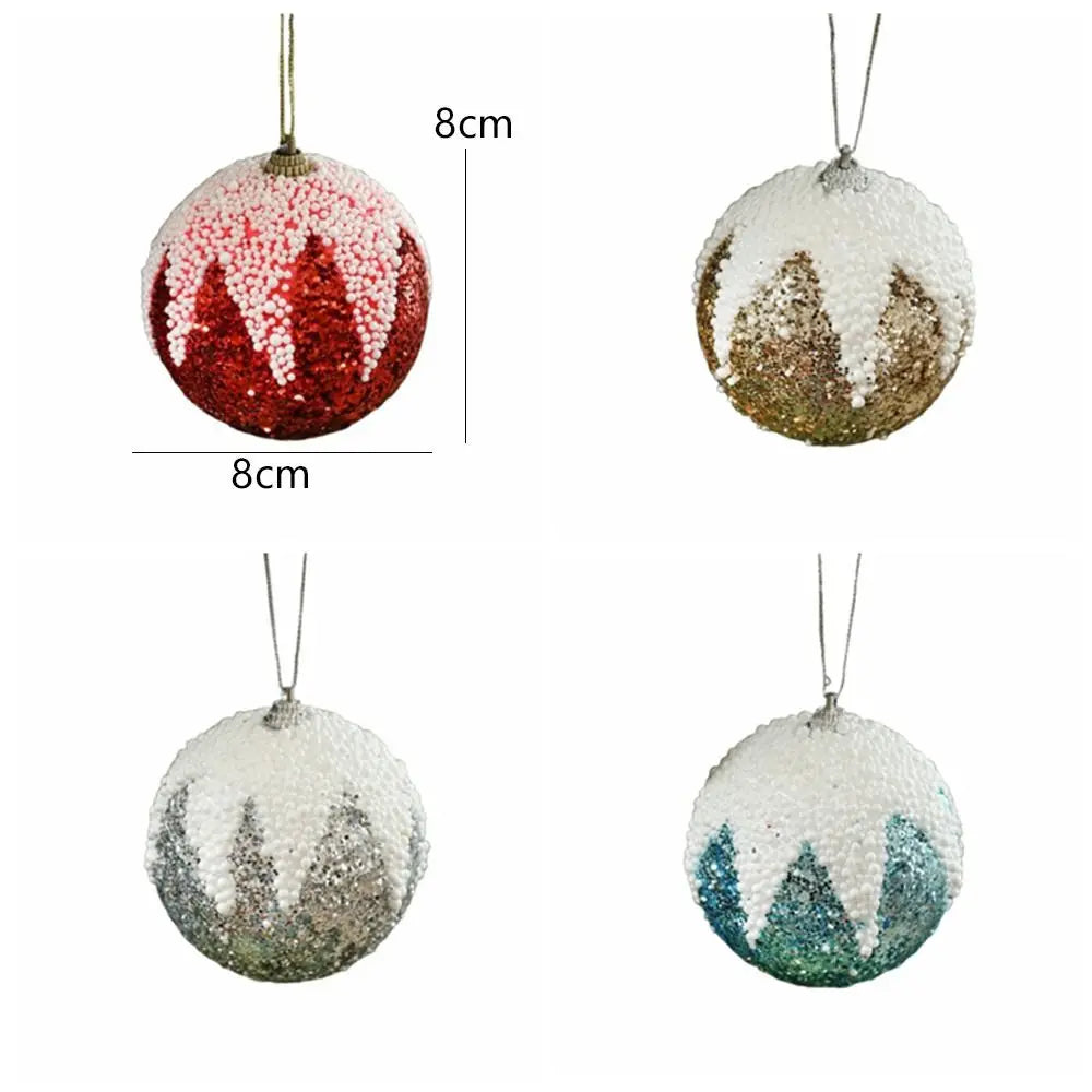 Colorful Shatterproof Foam Sequin Christmas Ornaments - Image 10