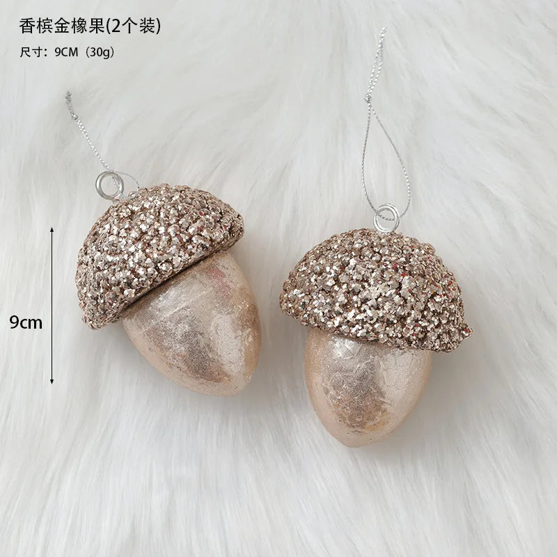 Elegant Champagne Bauble Ornaments for Christmas Decor - Image 55