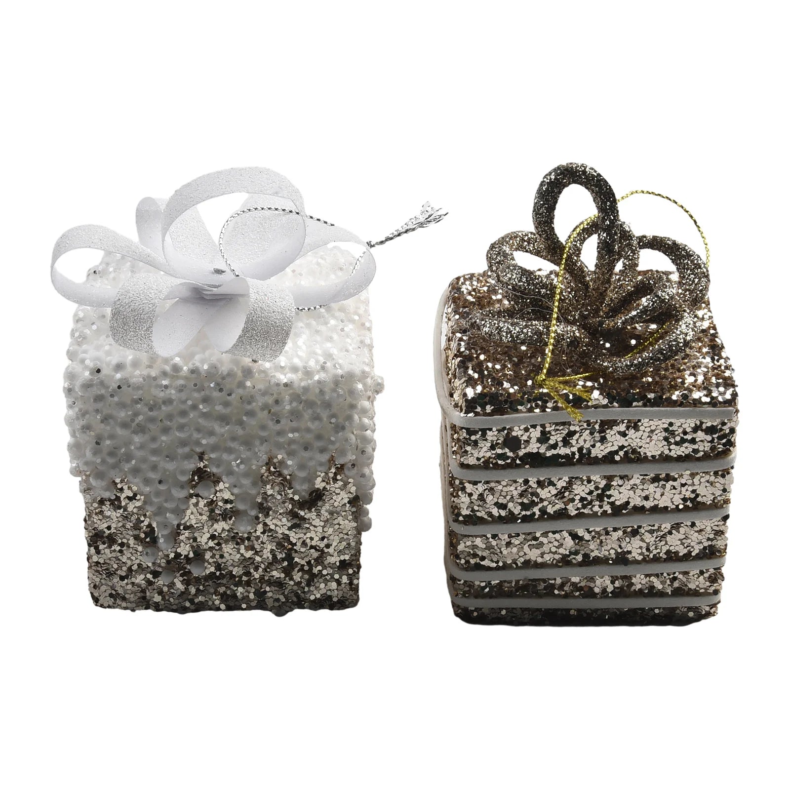 Elegant Christmas Tree Balls in Rose Gold & Silver - Image 30