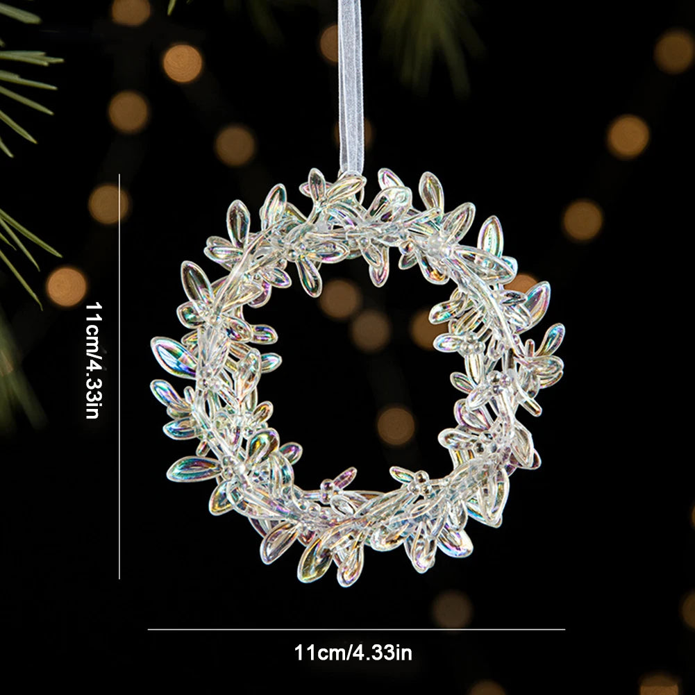 Colorful Snowflake Acrylic Pendant for Christmas Decor - Image 4