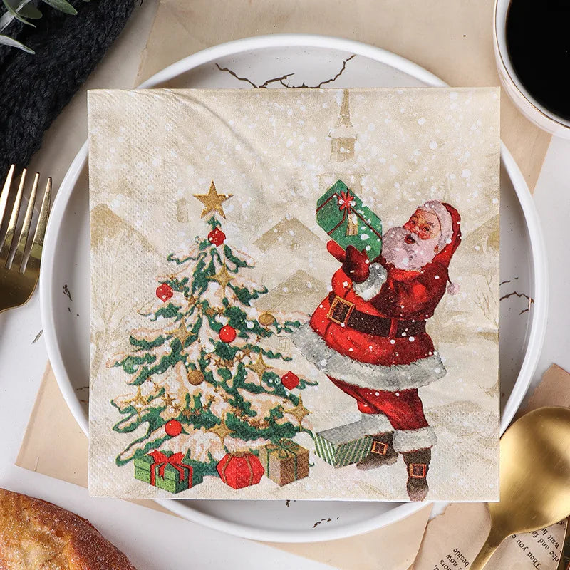 20-Pack Festive Christmas Paper Napkins for Dinner - Image 22