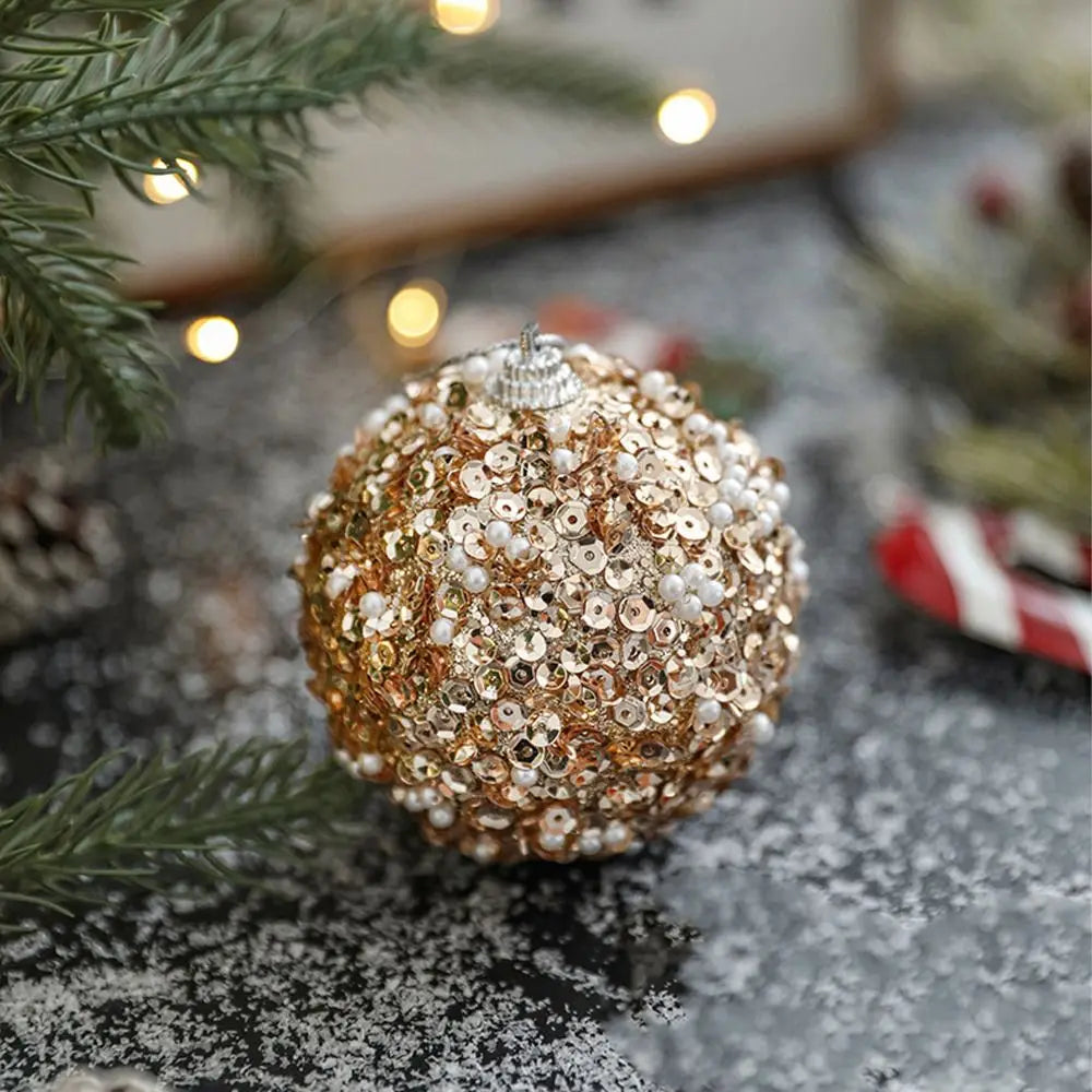 Elegant Shatterproof Foam Sequin Christmas Ornaments - Image 15