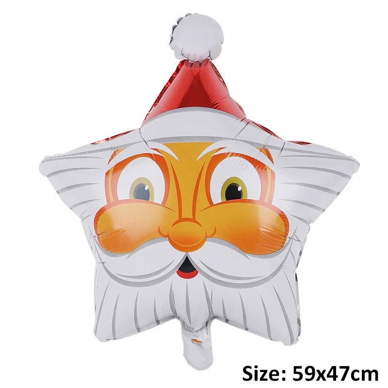 Large Santa & Snowman Foil Balloons for Christmas - Image 9