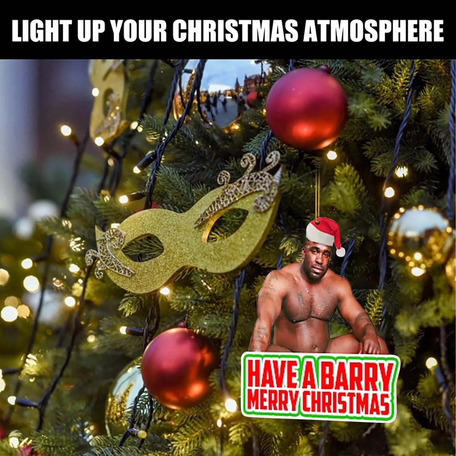 Funny Tough Man Christmas Tree Ornament – Perfect for Kids! - Image 30