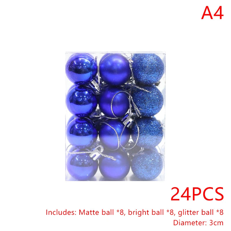 24-Piece Shatterproof Christmas Tree Ball Ornaments - Image 6