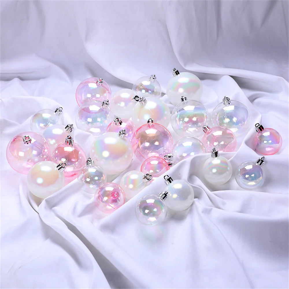 Colorful Christmas Bubble Ornaments - 10pcs Set
