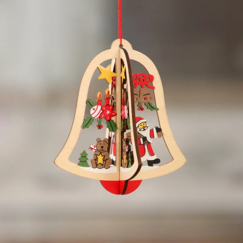 Charming Wooden Gnome Christmas Ornament Decoration - Image 12